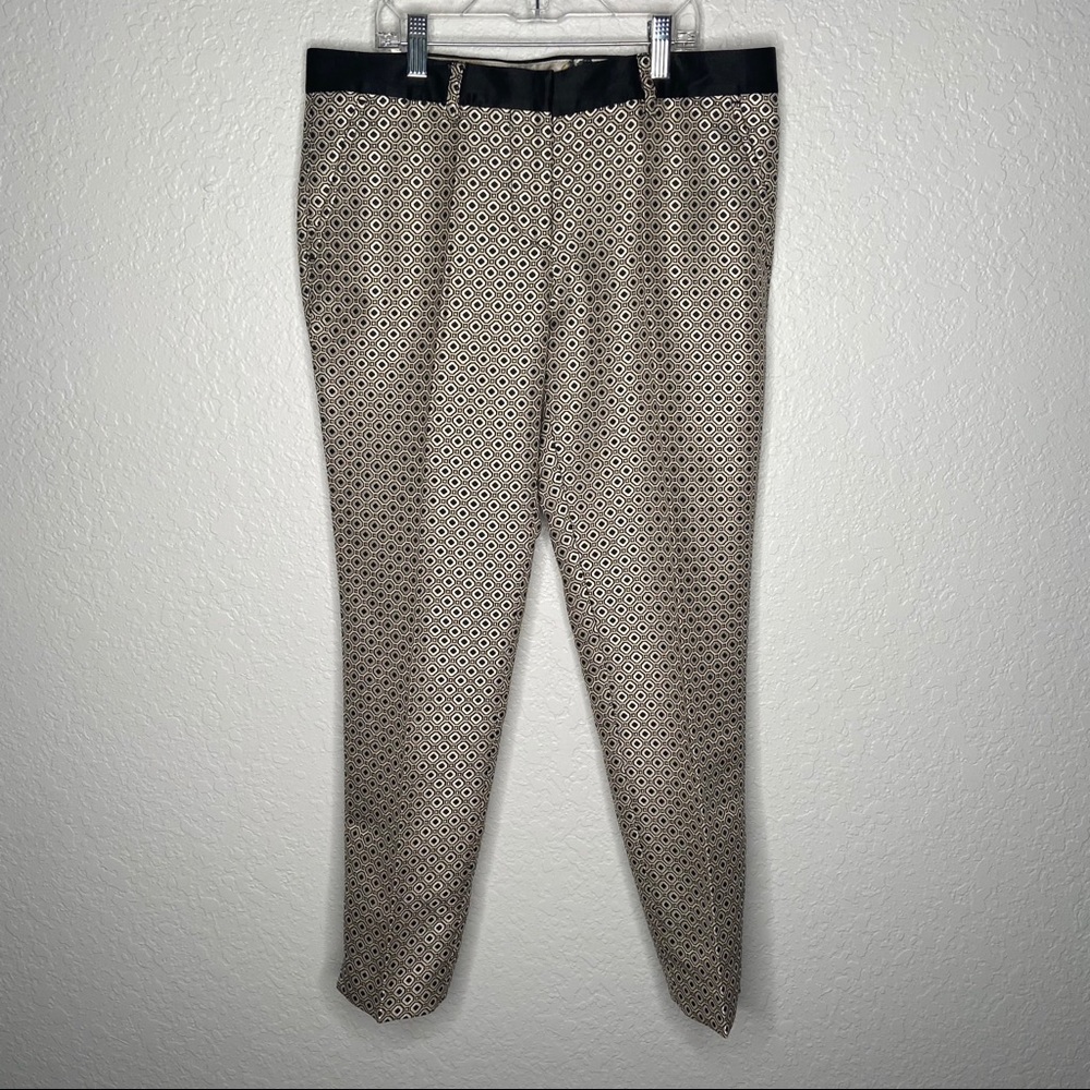 Sand Copenhagen Size 36 UK 8 Gold Metallic Slacks